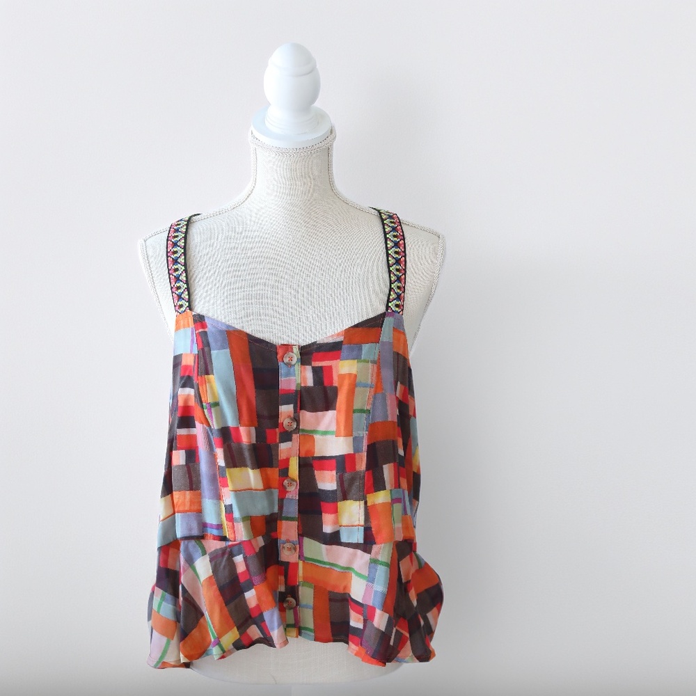 Anthropologie Plaid Tank